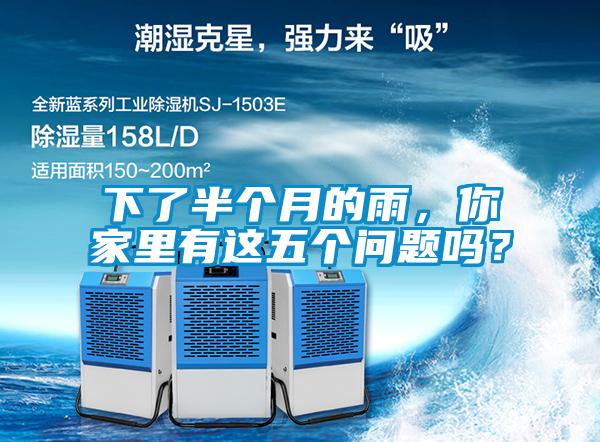下了半個月的雨，你家裏有這五個問題嗎？