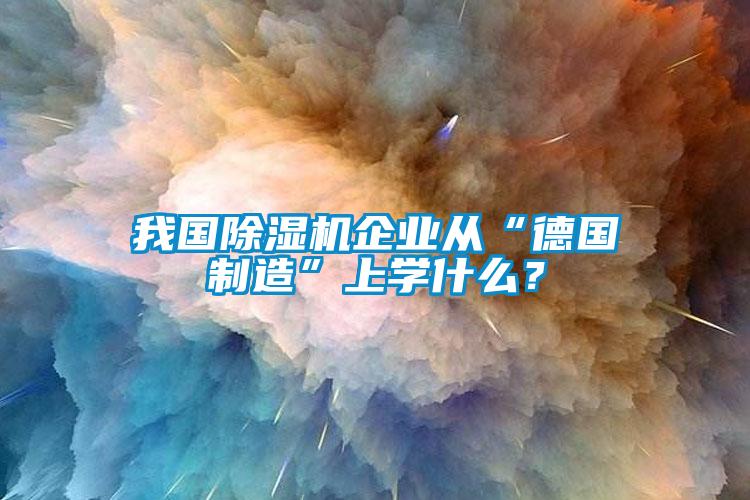 我國草莓视频下载网址企業從“德國製造”上學什麽？