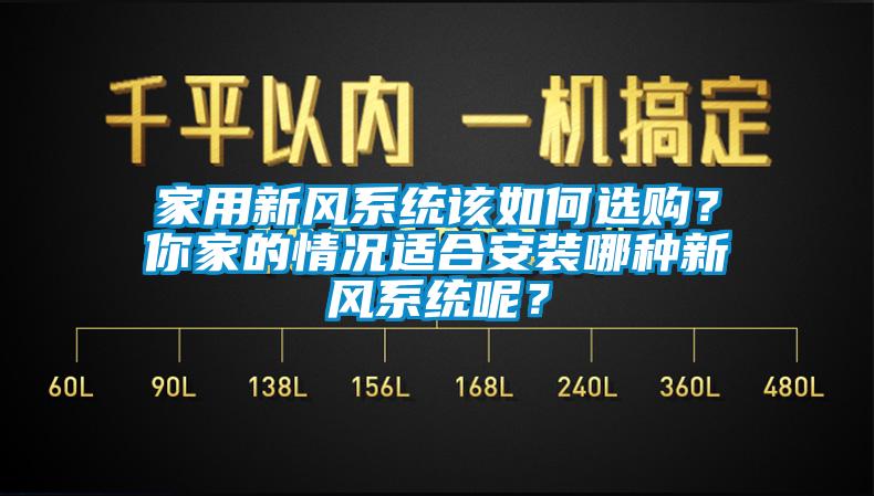 家用新風係統該如何選購？你家的情況適合安裝哪種新風係統呢？