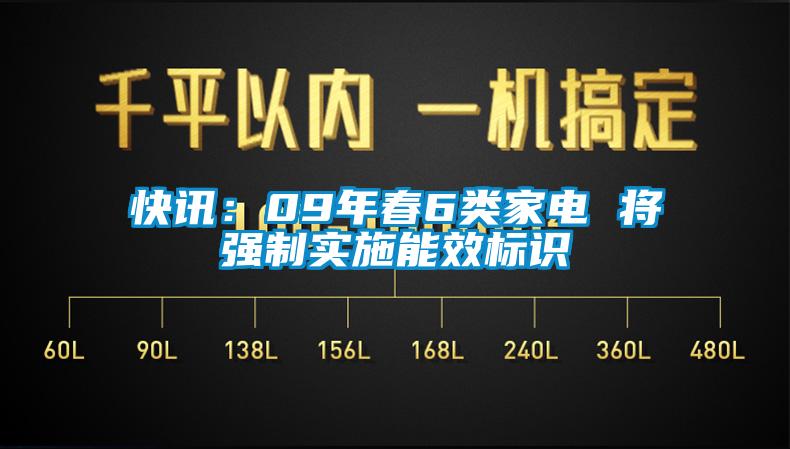 快訊：09年春6類家電 將強製實施能效標識