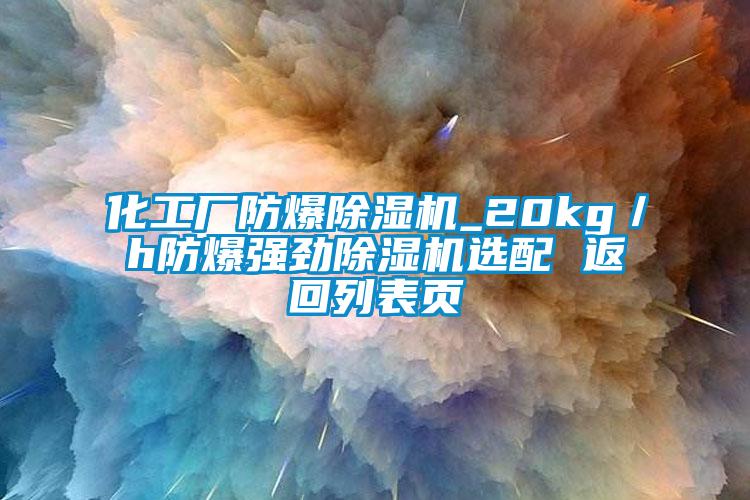 化工廠防爆草莓视频下载网址_20kg／h防爆強勁草莓视频下载网址選配 返回列表頁