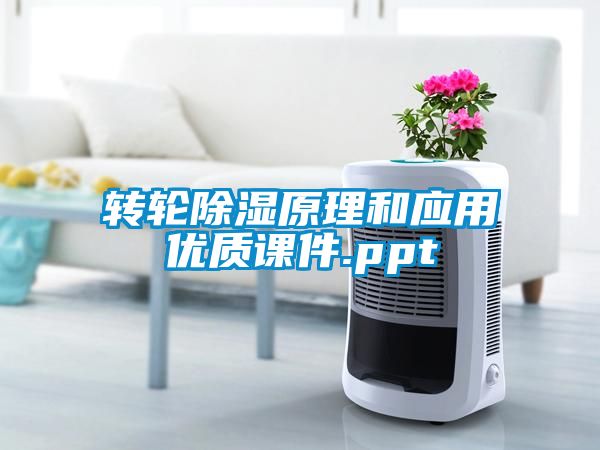 轉輪除濕原理和應用優質課件.ppt